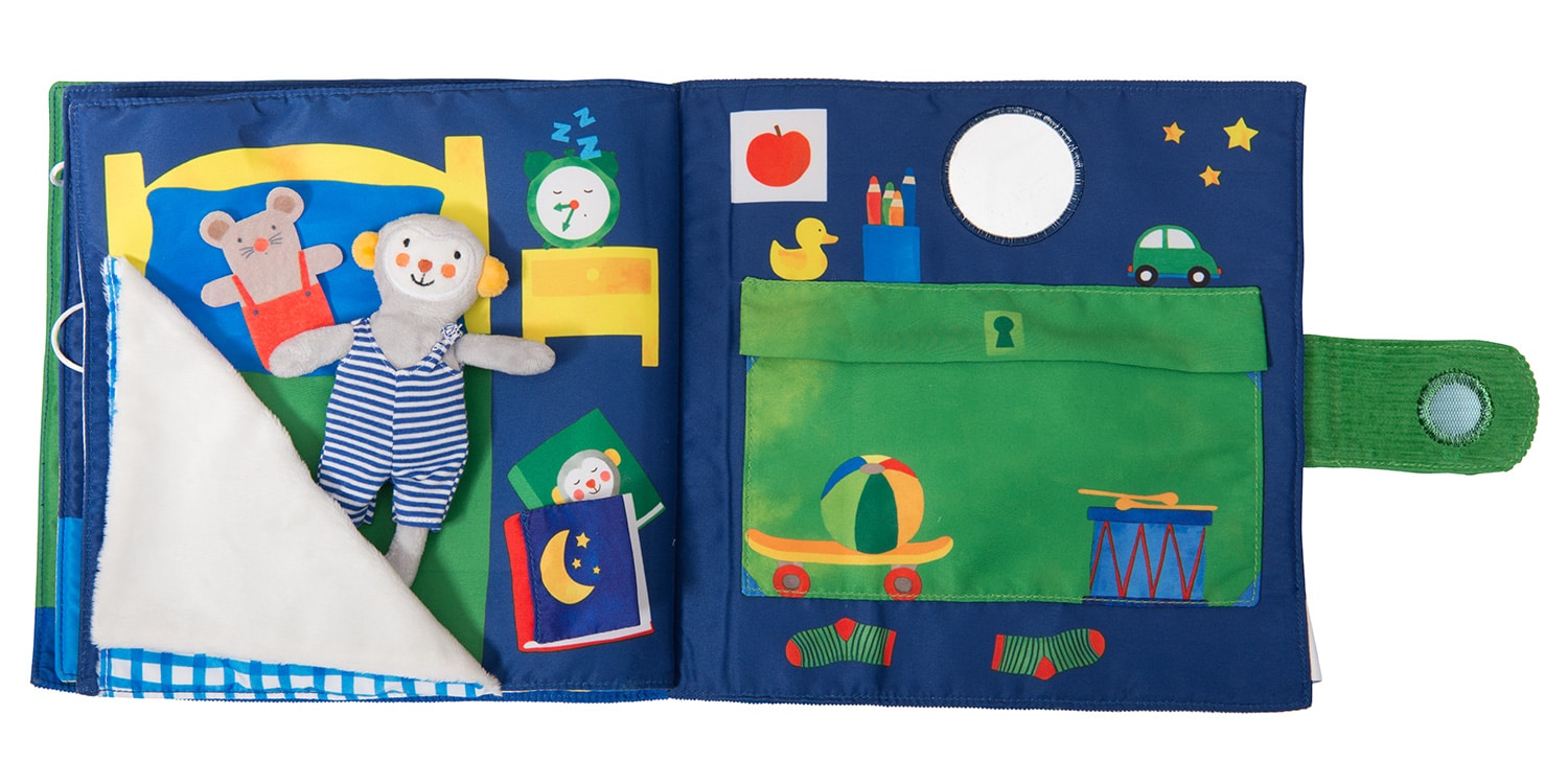 Les Popipop fabric activity book - off to bed - Image 2