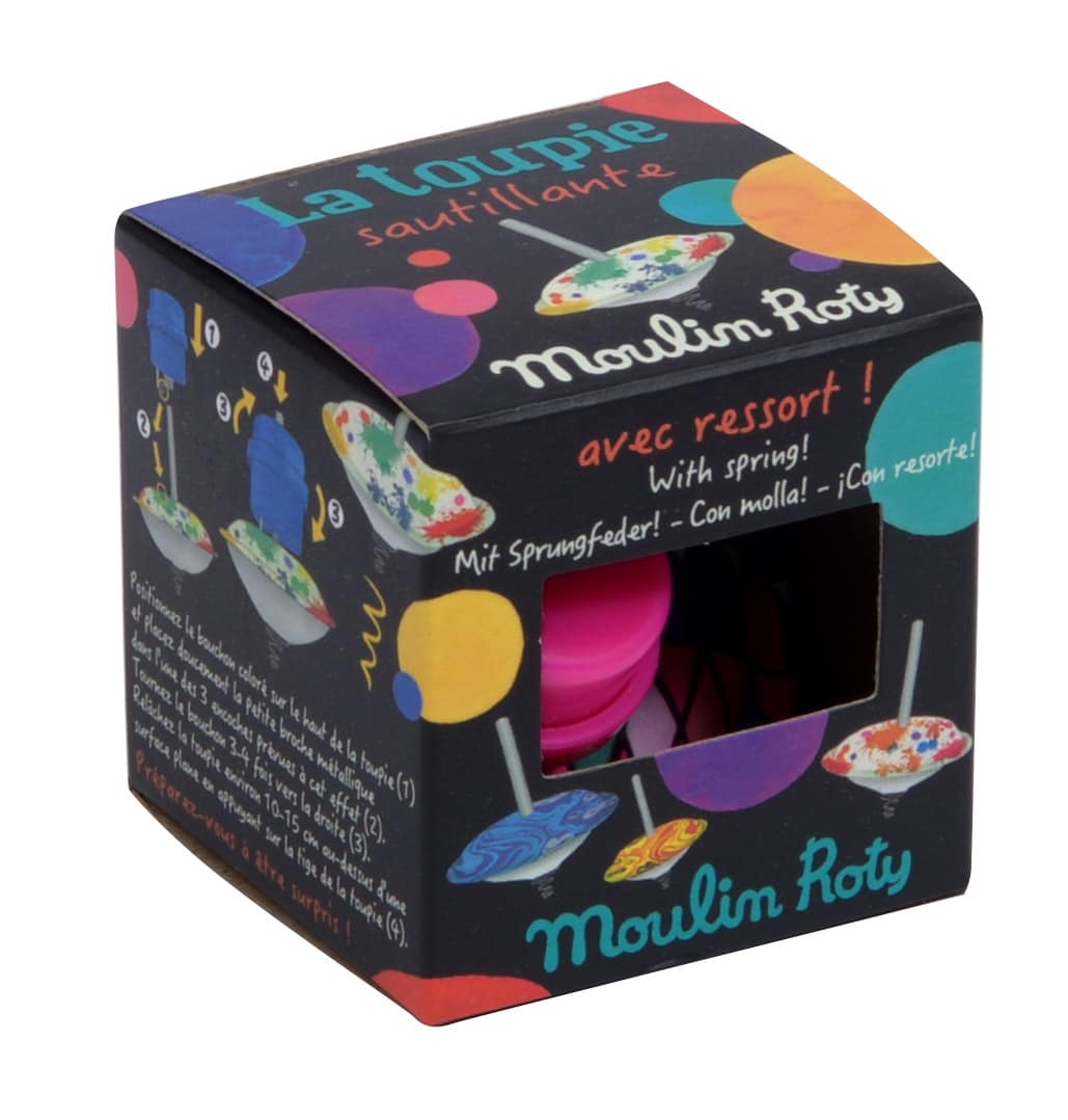 Les Petites Merveilles 4 assorted hopping spinning tops