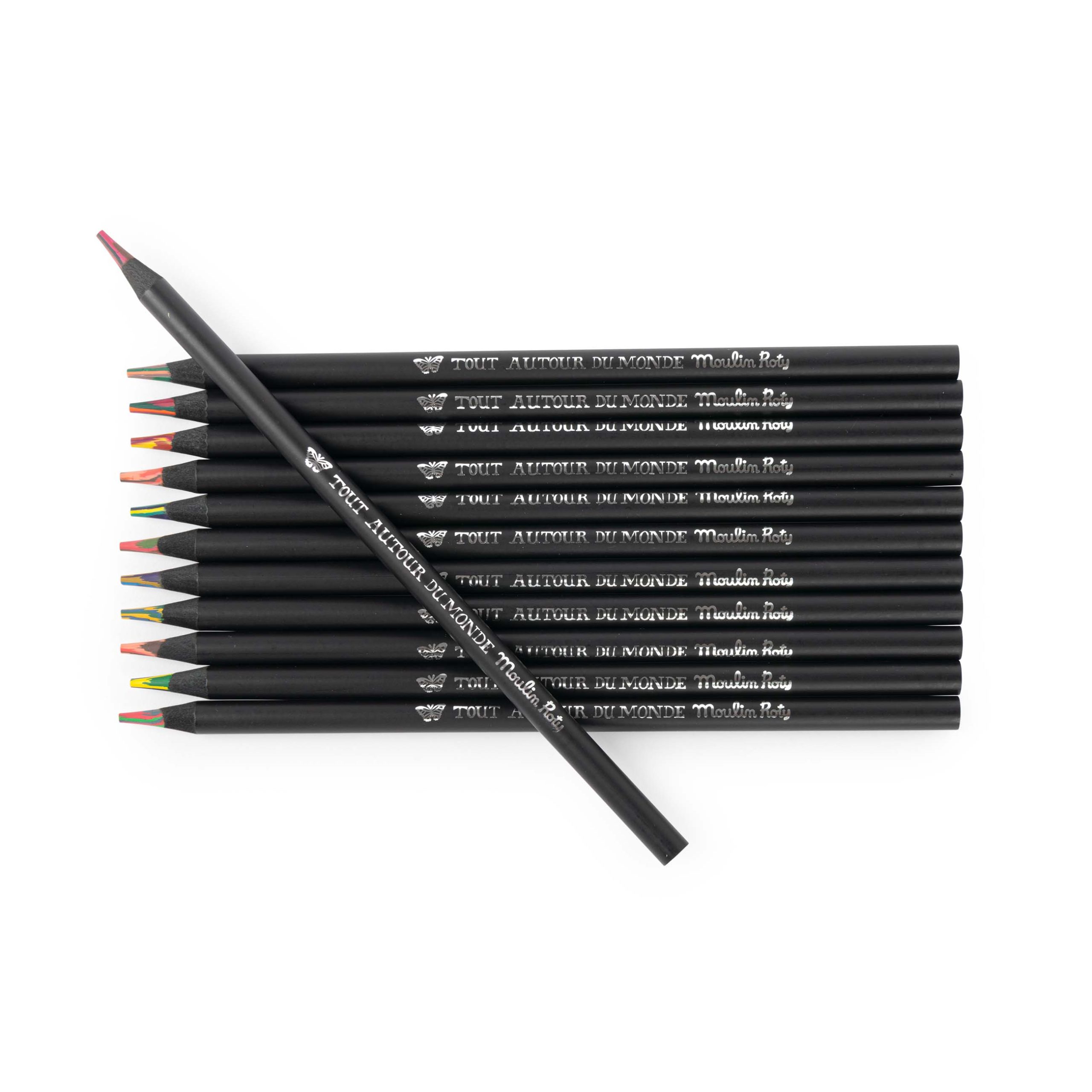 Autour du monde 12 multicoloured pencils - Image 2