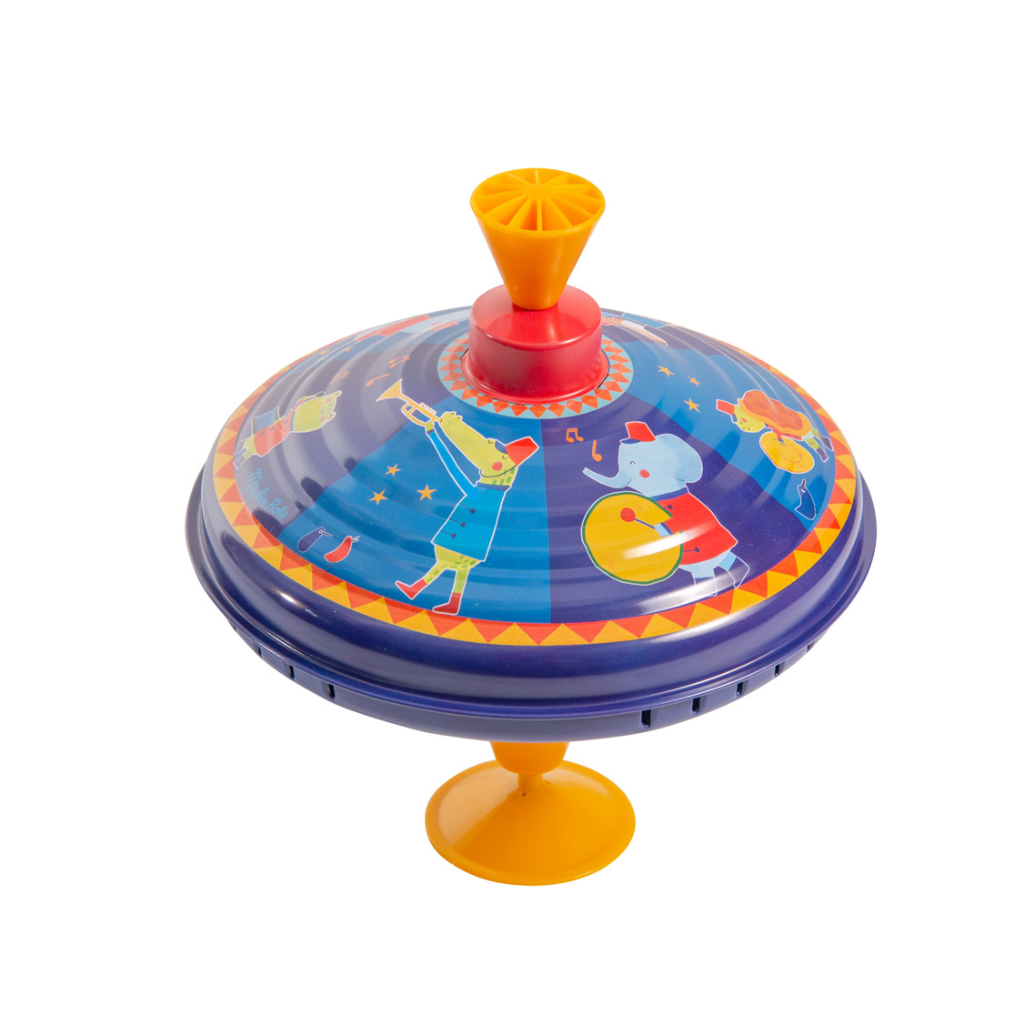 Les Jouets metal large fanfare spinning top