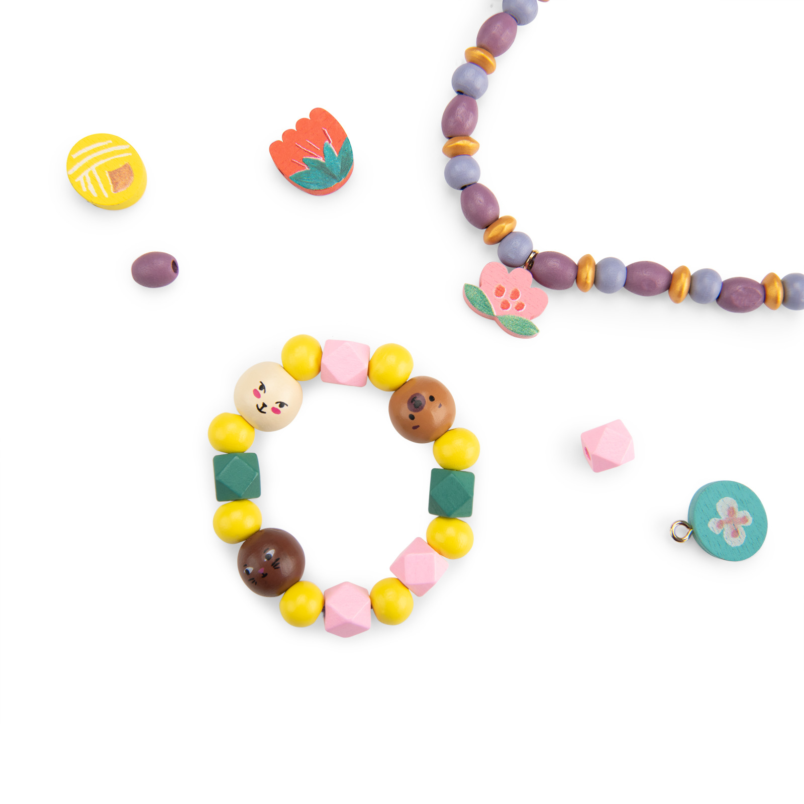 Les Minouchkas set of wooden beads - Image 3