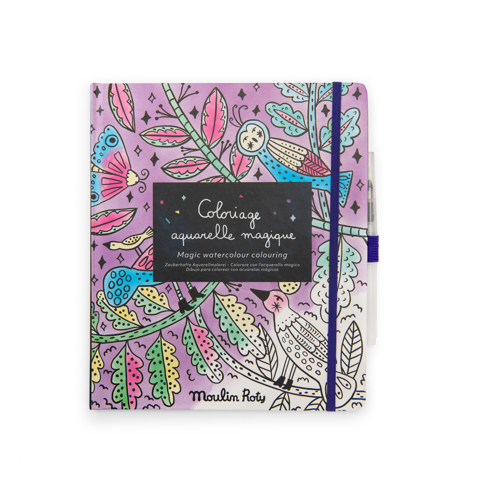 Les Cometes Filantes watercolour colouring book