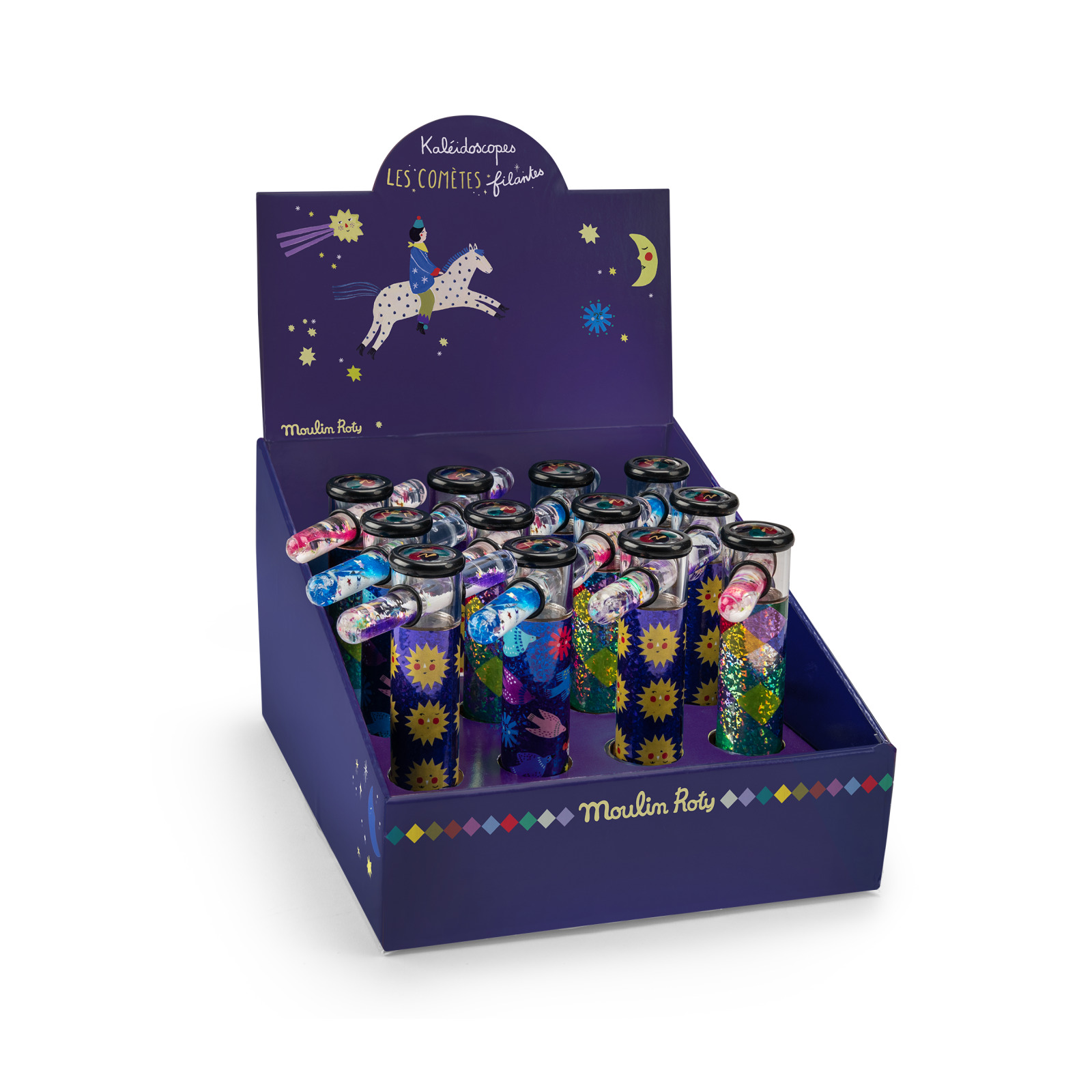 Les Cometes Filantes 12 assorted kaleidoscopes