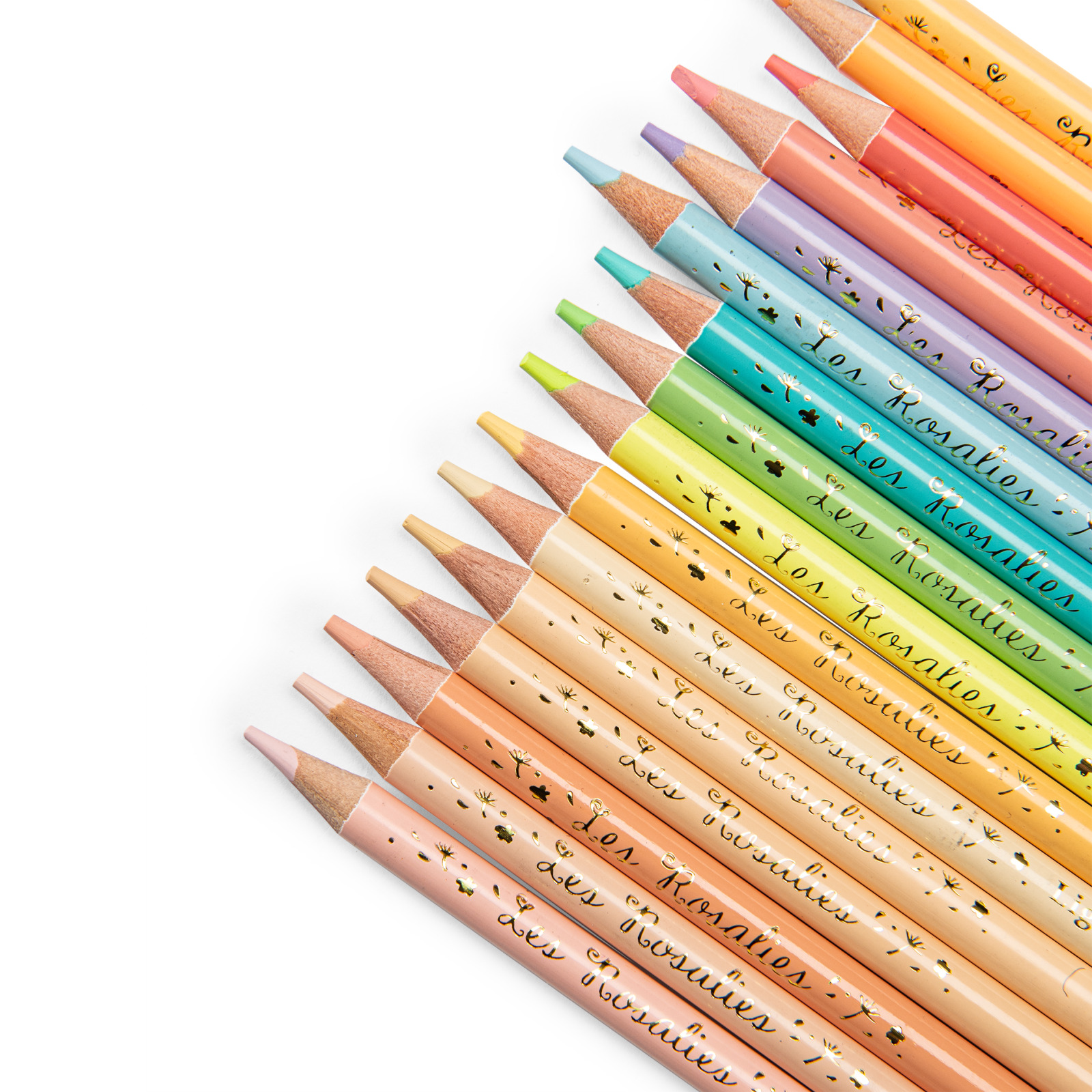 Les Rosalies 50 pastel colouring pencils in tin box - Image 3