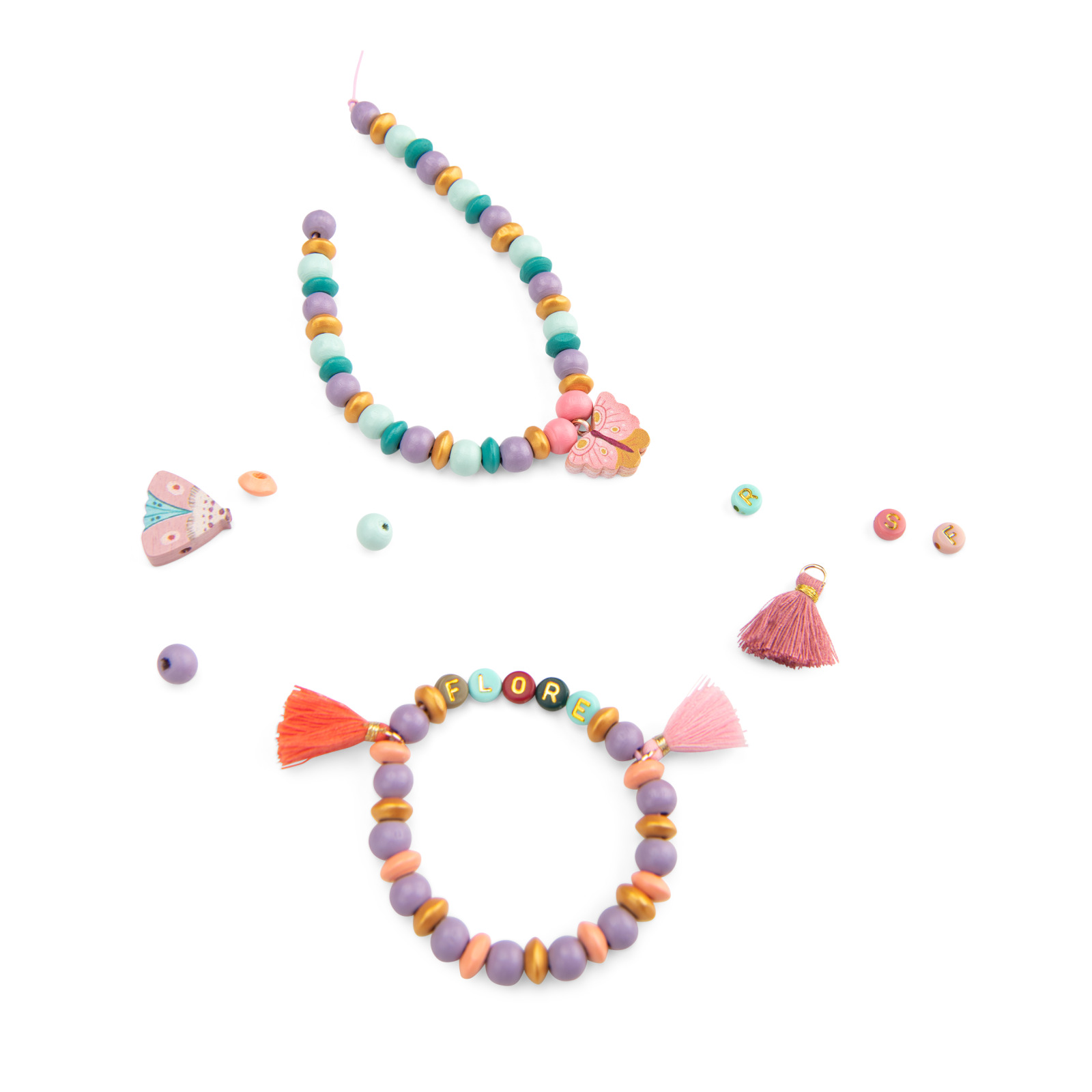Les Rosalies wooden bead set - Image 4