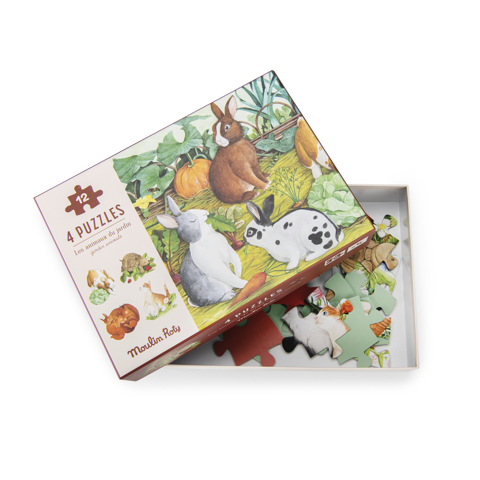 Le Jardin 4 x Mini animal puzzles (12 pcs) - Image 2