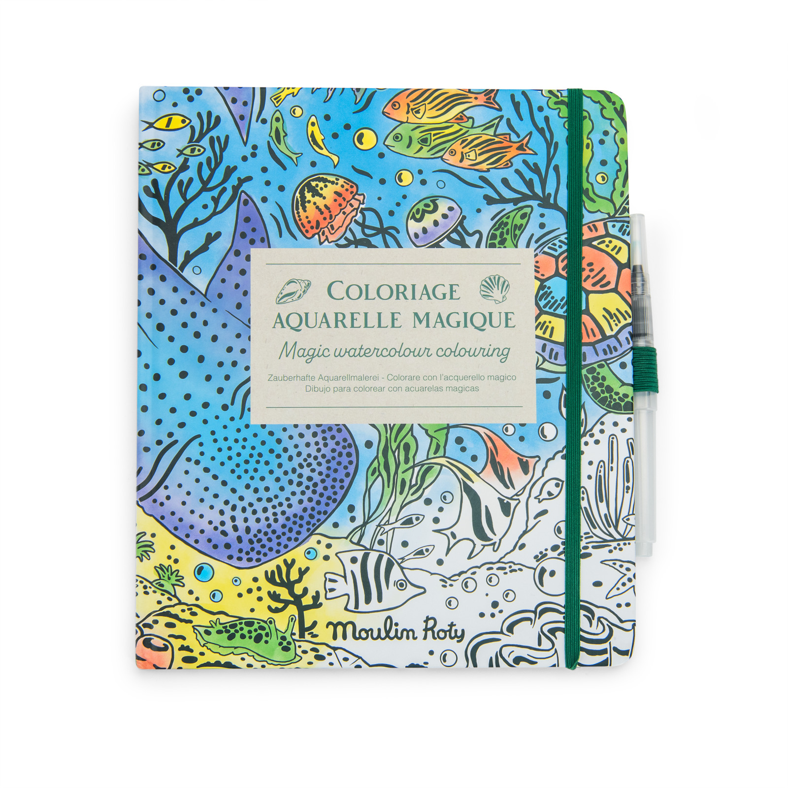 Autour du monde magic watercolour colouring book