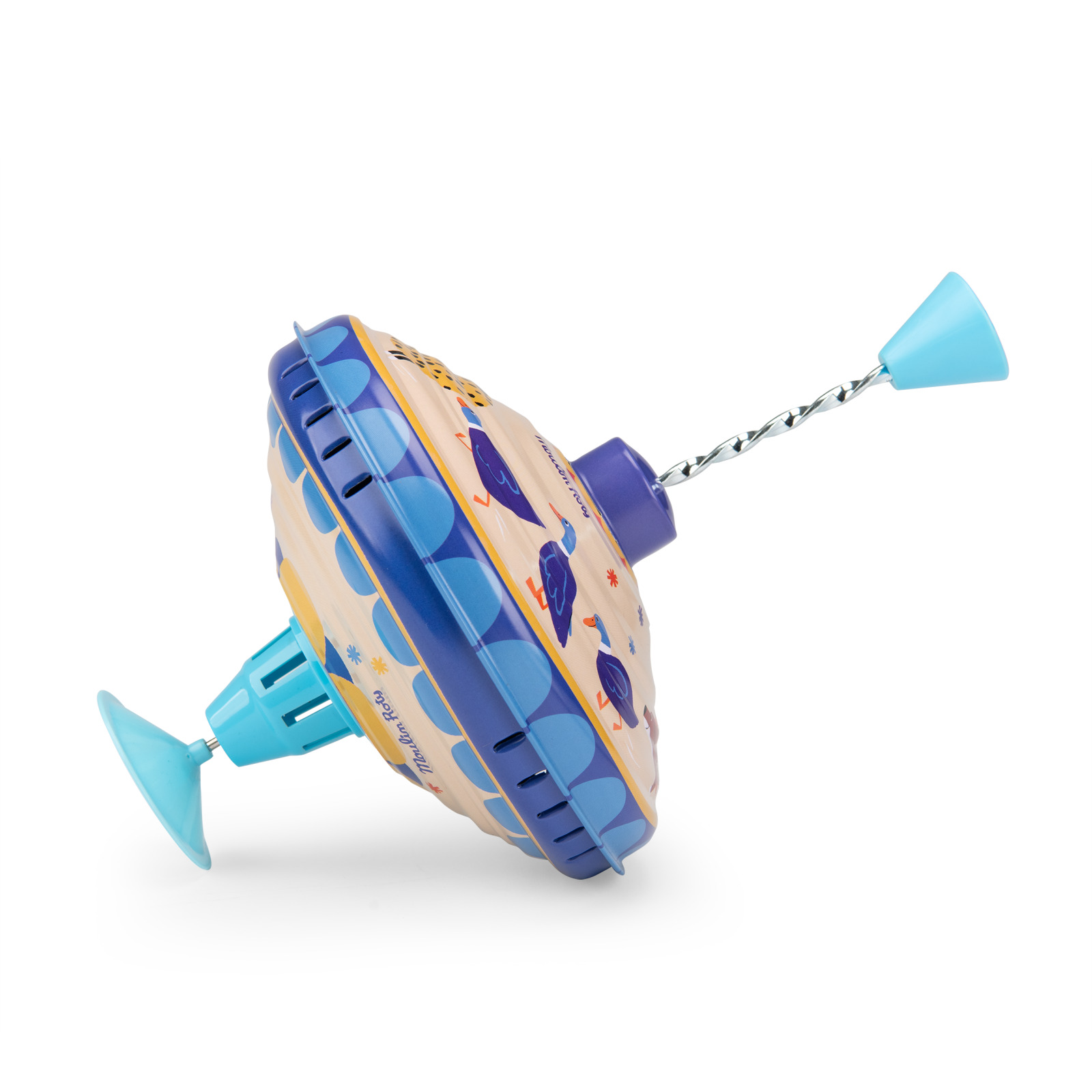 Les Jouets metal large spinning top, animals - Image 3