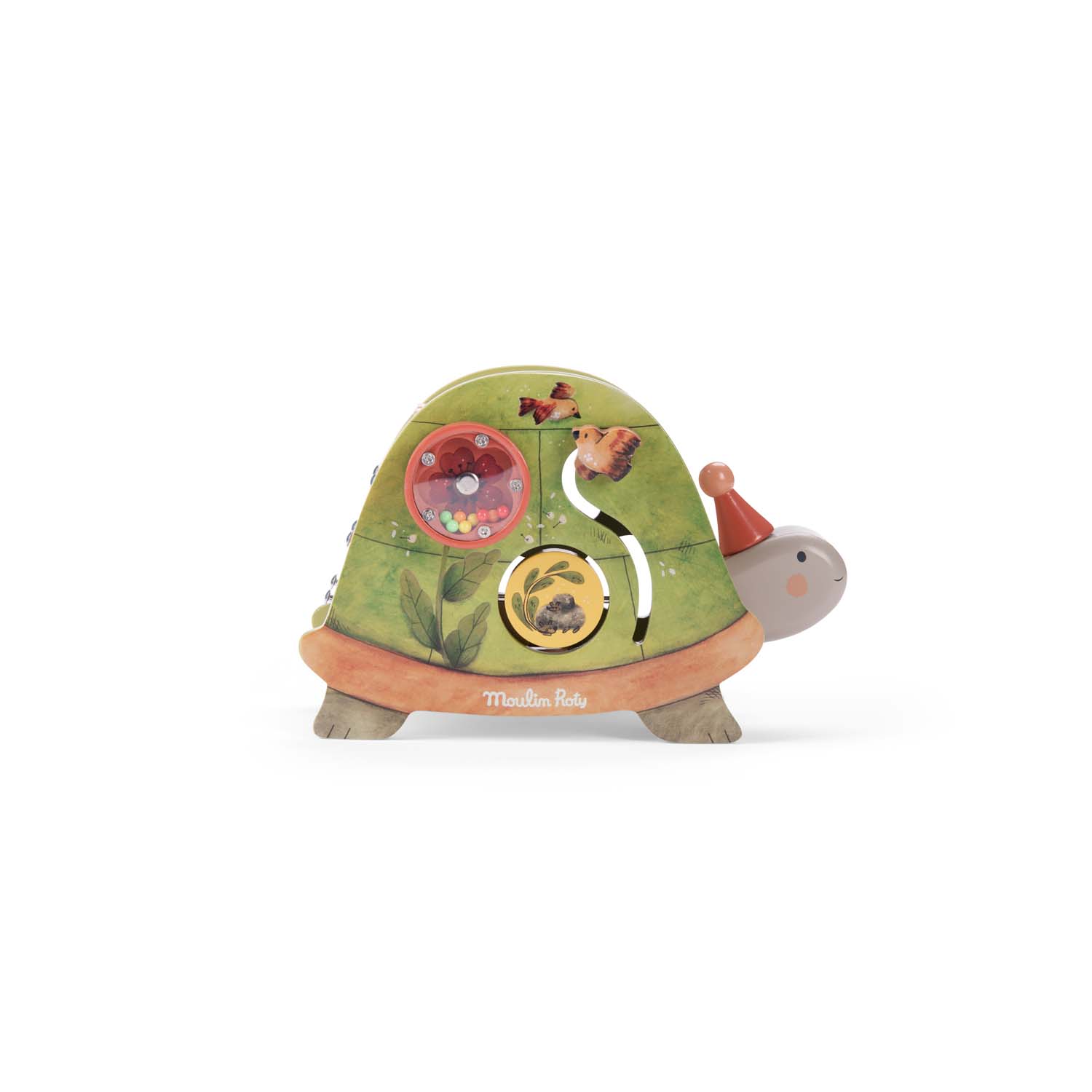 Trois Petits Lapins wooden activity turtle - Image 3