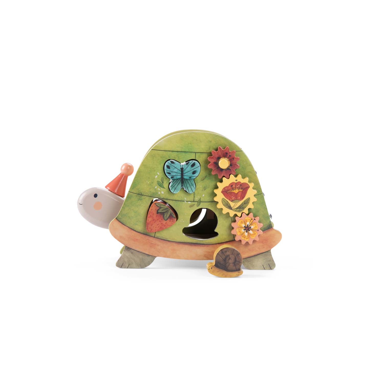 Trois Petits Lapins wooden activity turtle