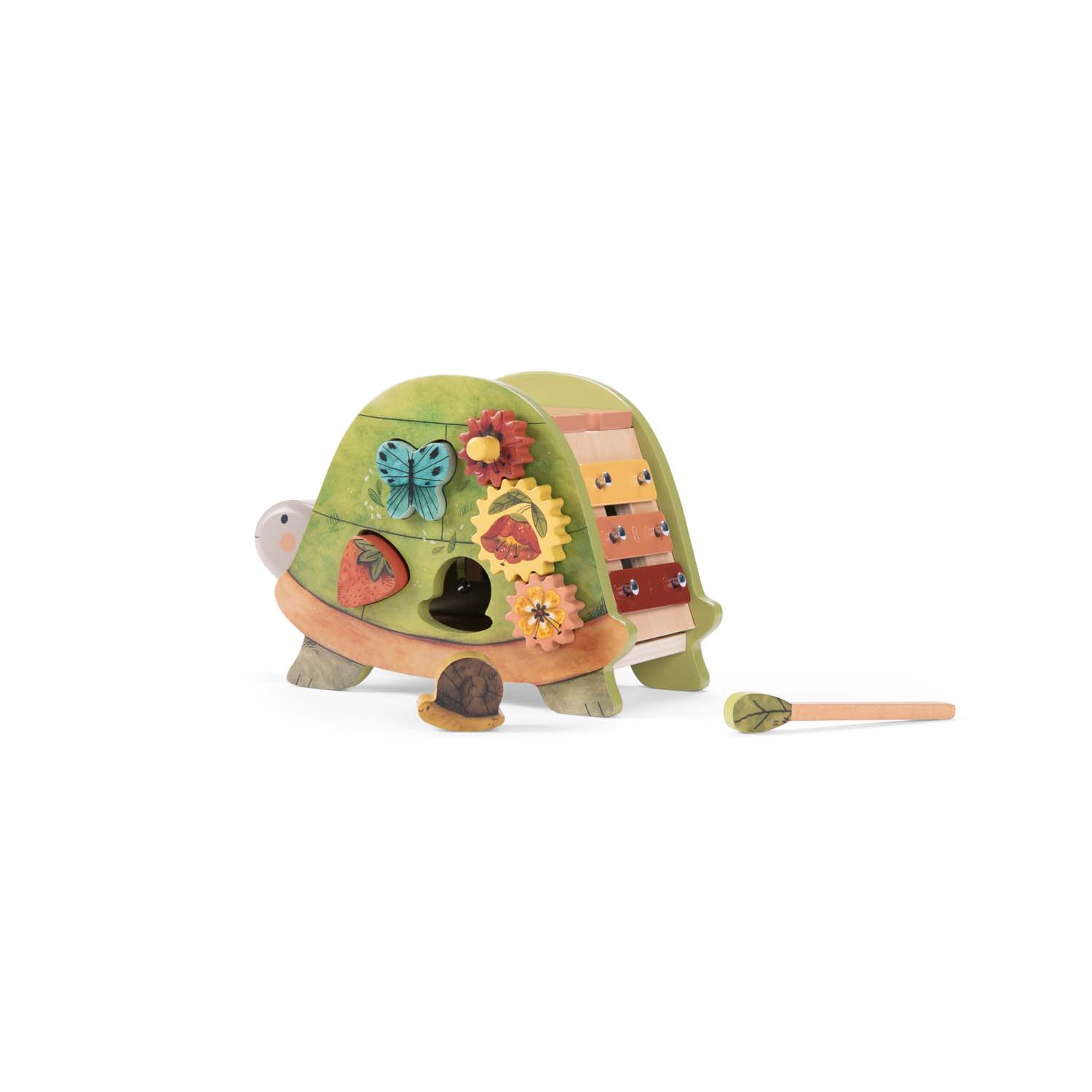 Trois Petits Lapins wooden activity turtle - Image 5