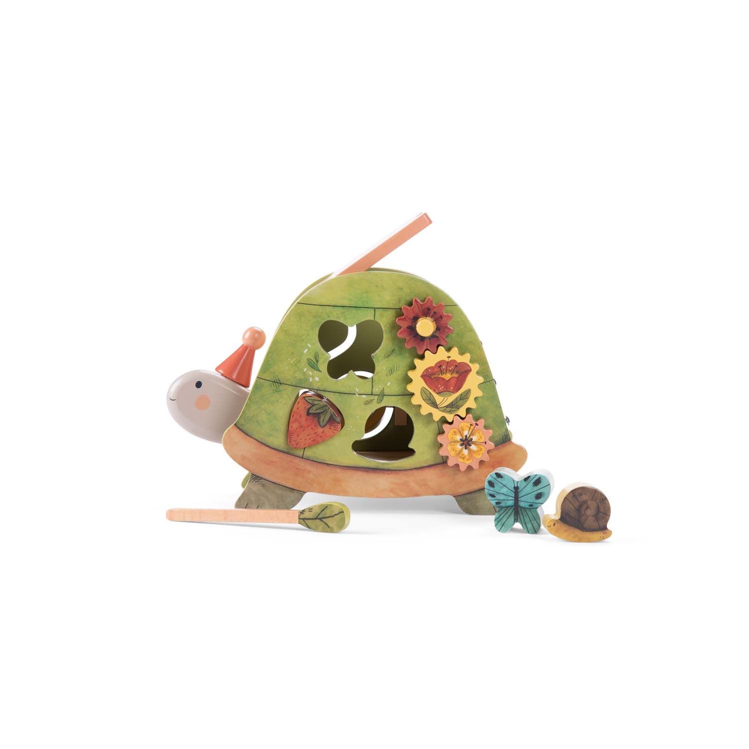 Trois Petits Lapins wooden activity turtle - Image 6